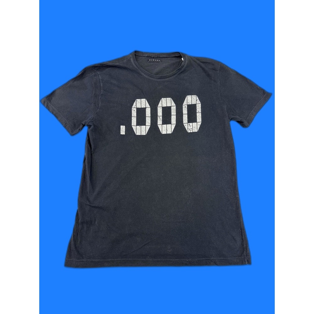 SISLEY .000 Graphic Tee S Black 100% Cotton Regular Fit Urban Short Sleeve